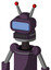 Purple Mech With Cone Head And Square Mouth And Large Blue Visor Eye And Double Led Antenna