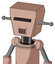 Light-Peach Mech With Box Head And Speakers Mouth And Black Visor Cyclops