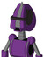 Purple Automaton With Droid Head And Sad Mouth And Black Visor Cyclops And Spike Tip