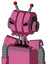 Pink Robot With Multi-Toroid Head And Pipes Mouth And Angry Eyes And Double Led Antenna