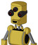 Yellow Droid With Cylinder Head And Happy Mouth And Three-Eyed