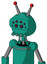 Green Automaton With Rounded Head And Pipes Mouth And Bug Eyes And Double Led Antenna