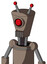 Gray Robot With Cylinder-Conic Head And Vent Mouth And Cyclops Eye And Double Led Antenna