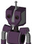 Purple Mech With Mechanical Head And Toothy Mouth And Red Eyed And Single Antenna