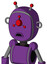 Purple Automaton With Bubble Head And Sad Mouth And Cyclops Compound Eyes And Double Led Antenna