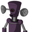 Purple Mech With Cylinder-Conic Head And Happy Mouth And Black Cyclops Eye
