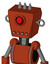 Orange Robot With Box Head And Pipes Mouth And Cyclops Eye And Three Spiked