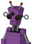 Purple Automaton With Cylinder-Conic Head And Toothy Mouth And Three-Eyed And Double Led Antenna