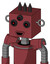 Red Mech With Box Head And Happy Mouth And Three-Eyed And Three Dark Spikes