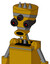 Yellow Droid With Vase Head And Round Mouth And Three-Eyed And Three Spiked
