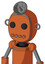 Orange Mech With Bubble Head And Pipes Mouth And Two Eyes And Radar Dish Hat