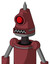 Red Mech With Cone Head And Square Mouth And Cyclops Eye And Spike Tip
