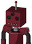 Red Droid With Box Head And Pipes Mouth And Three-Eyed And Single Led Antenna