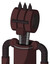 Purple Droid With Multi-Toroid Head And Speakers Mouth And Black Visor Cyclops And Three Dark Spikes