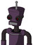 Purple Mech With Cylinder-Conic Head And Square Mouth And Black Glowing Red Eyes And Single Antenna
