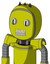 Yellow Robot With Bubble Head And Teeth Mouth And Two Eyes And Three Dark Spikes
