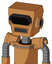 Peach Mech With Box Head And Square Mouth And Black Visor Eye