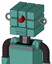 Greenish Mech With Cube Head And Toothy Mouth And Angry Cyclops