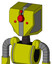Yellow Robot With Mechanical Head And Cyclops Compound Eyes