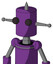 Purple Automaton With Cylinder Head And Two Eyes And Spike Tip