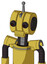 Yellow Droid With Multi-Toroid Head And Toothy Mouth And Red Eyed And Single Antenna