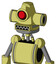 Yellow Robot With Cone Head And Square Mouth And Cyclops Eye