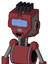 Red Mech With Mechanical Head And Happy Mouth And Large Blue Visor Eye And Pipe Hair