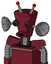 Red Droid With Cylinder-Conic Head And Round Mouth And Red Eyed And Double Led Antenna