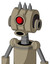 Tan Robot With Multi-Toroid Head And Round Mouth And Cyclops Eye And Three Spiked