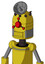 Yellow Droid With Dome Head And Toothy Mouth And Cyclops Compound Eyes And Radar Dish Hat