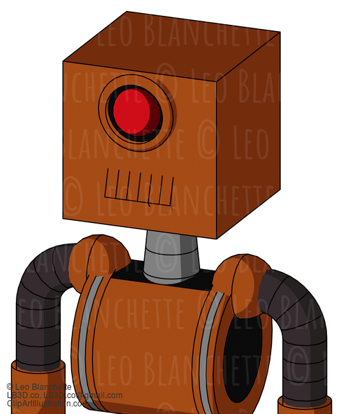 Brownish Droid With Box Head And Toothy Mouth And Cyclops Eye #21395