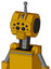 Yellow Robot With Multi-Toroid Head And Speakers Mouth And Bug Eyes And Single Antenna