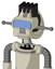 Tan Mech With Droid Head And Toothy Mouth And Large Blue Visor Eye And Pipe Hair