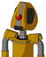 Yellow Droid With Droid Head And Dark Tooth Mouth And Angry Cyclops
