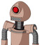 Light-Peach Mech With Rounded Head And Square Mouth And Cyclops Eye