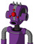 Purple Automaton With Droid Head And Round Mouth And Cyclops Compound Eyes And Three Spiked