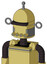 Yellow Droid With Dome Head And Pipes Mouth And Black Visor Cyclops And Single Antenna