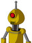 Yellow Droid With Rounded Head And Speakers Mouth And Cyclops Eye And Single Antenna