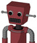 Red Mech With Box Head And Keyboard Mouth And Two Eyes
