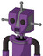 Purple Automaton With Mechanical Head And Speakers Mouth And Two Eyes And Single Antenna