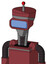 Red Mech With Vase Head And Large Blue Visor Eye And Single Led Antenna