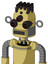 Yellow Droid With Dome Head And Square Mouth And Three-Eyed And Pipe Hair