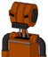 Redish-Orange Mech With Multi-Toroid Head And Keyboard Mouth And Angry Eyes