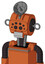 Orange Mech With Multi-Toroid Head And Teeth Mouth And Bug Eyes And Radar Dish Hat