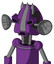 Purple Automaton With Droid Head And Sad Mouth And Angry Eyes And Three Spiked