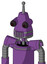Purple Automaton With Cone Head And Vent Mouth And Red Eyed And Single Antenna