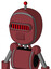 Red Mech With Bubble Head And Speakers Mouth And Visor Eye And Single Led Antenna