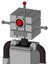White Automaton With Cube Head And Square Mouth And Cyclops Eye And Single Led Antenna