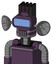 Purple Mech With Cone Head And Vent Mouth And Large Blue Visor Eye And Pipe Hair