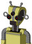 Yellow Robot With Droid Head And Dark Tooth Mouth And Three-Eyed And Double Antenna